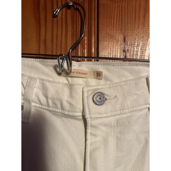 Levi’s women’s classic straight leg jeans white high rise size 33 - Picture 3 of 3